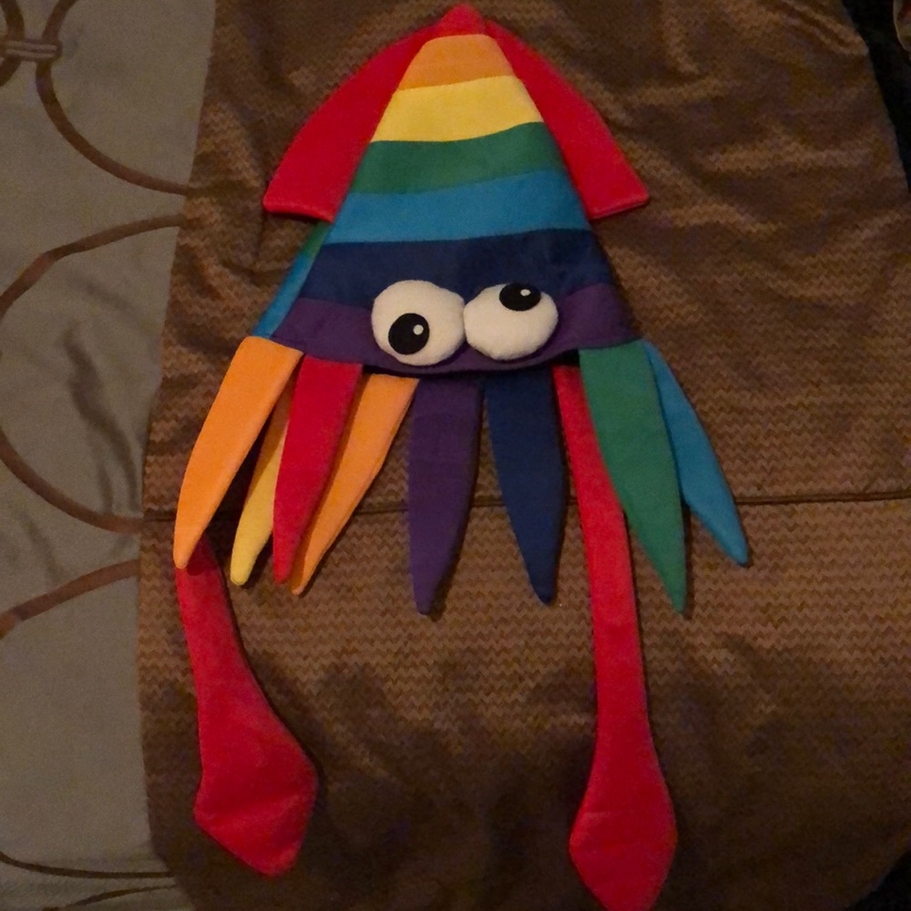 Rainbow squid pride hat